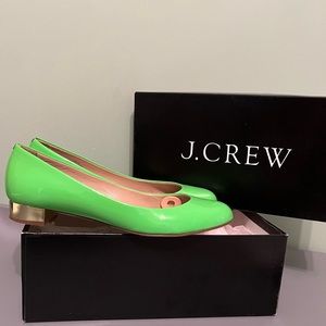 J. Crew Janet Flat in Vivid Lime
